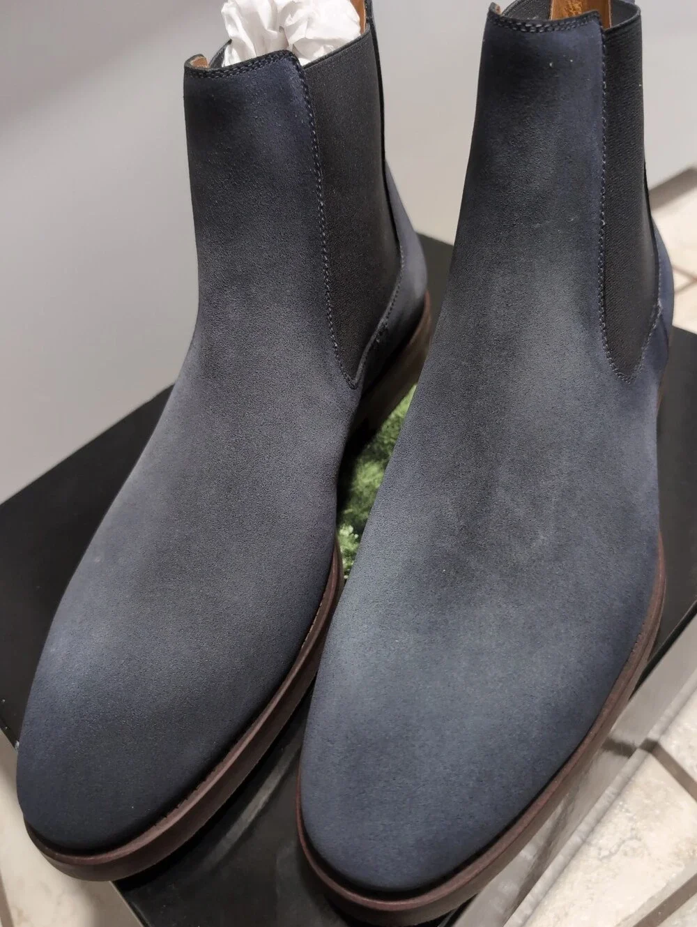 MAGNANNI JAVA INDIGO SUEDE MENS CHELSEA BOOTS US 10